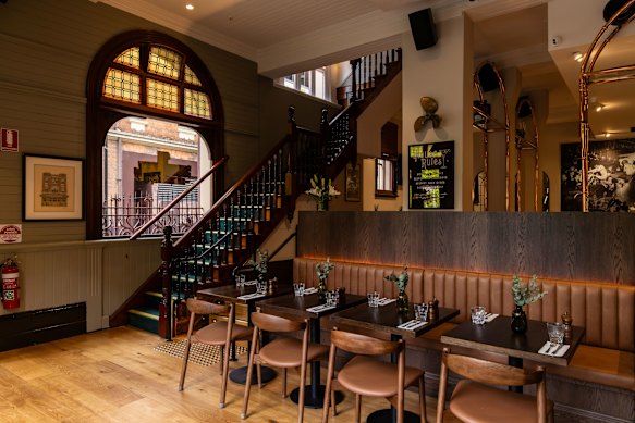 The staircase leading to the new Bistro 1828.