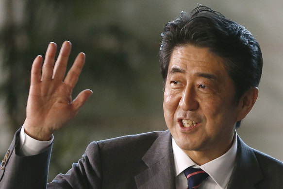 Shinzo Abe after being named Japan’s prime minister in 2012.