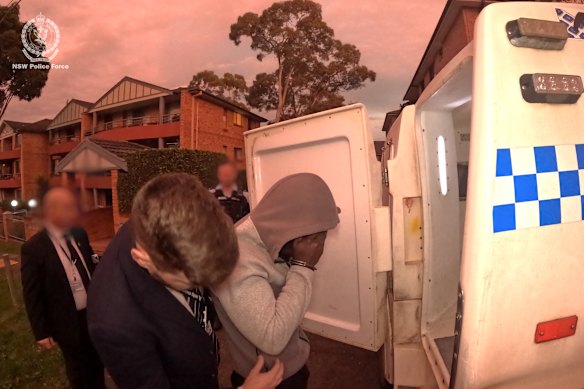 Two men were arrested when police raided the Yagoona unit on Wednesday.