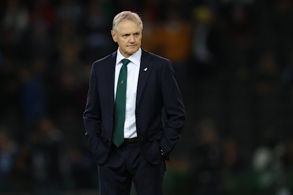 Wallabies coach Joe Schmidt ahead of the match between Italy and Australia on November 8.