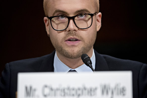 Christopher Wylie testifies to the United States Senate Senate Judiciary Committee in May last year.