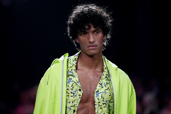 A model at The Iconic’s Runway X show in Sydney in November.