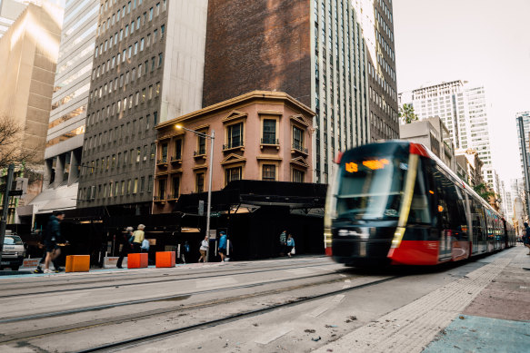 One of the skyscrapers to be built above the station is planned for the corner of Hunter and George streets.