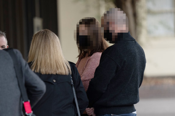 William Tyrrell’s foster parents outside Parramatta Local Court on Thursday.
