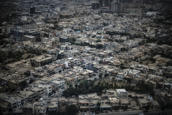 The sprawling city of Sulimaniyah, Iraq, where a dramatically increasing population has put incredible pressure on municipal water resources.