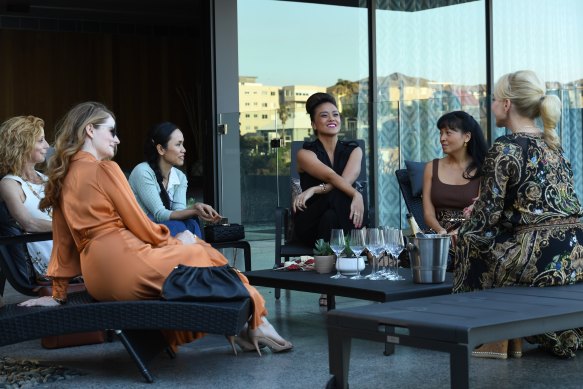 Women of power (l-r): Heather Mitchell, Miranda Otto, Aina Dumlao, Michelle Vergara Moore, Lena Cruz and Susie Porter.
