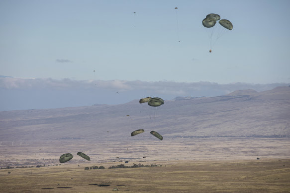 The US conducting an airdrop in Hawaii last year.