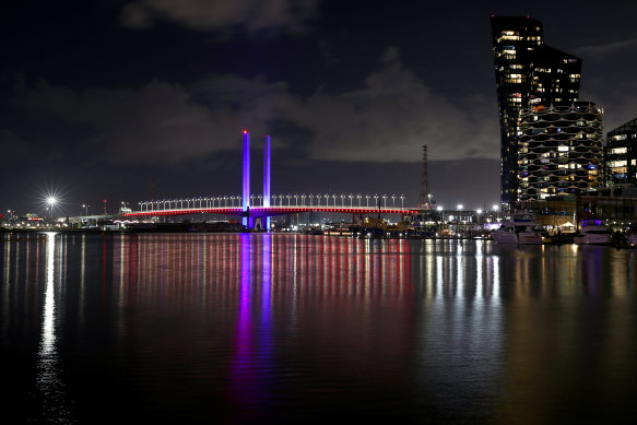 A trip across Melbourne’s Bolte Bridge increased 15¢ over the year to $3.64.