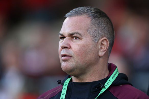 O técnico dos Sea Eagles, Anthony Seibold.