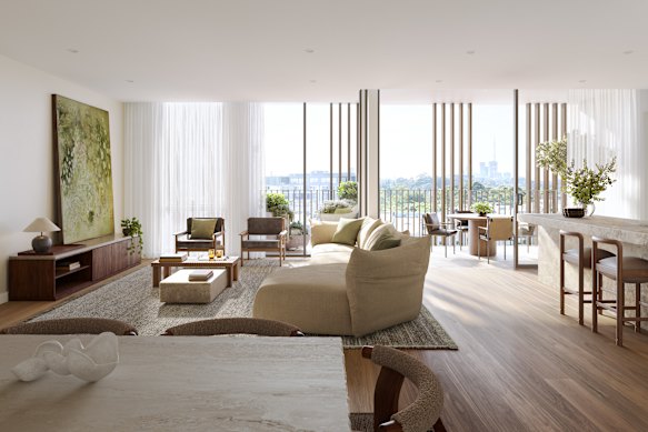 An artist’s impression of the Finrose Residences apartments, which start at $2 million.