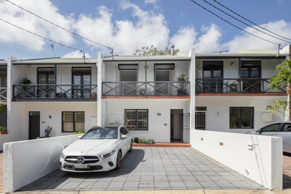 The three-bedroom terrace on Paddington’s Caledonia Street goes to auction on March 26.