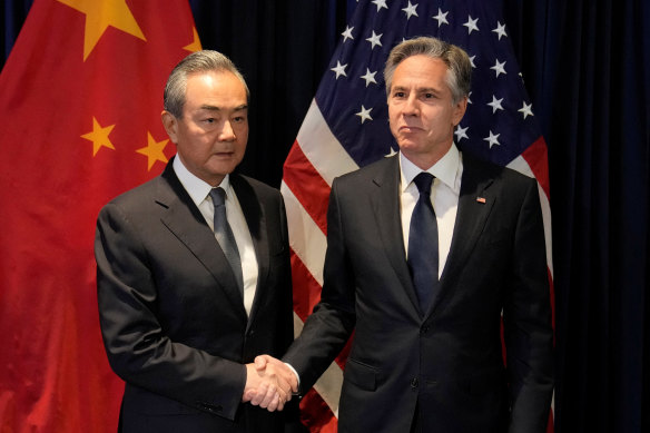 China’s Wang Yi meets US Secretary of State Anthony Blinken in July after the earlier visit was postponed. 