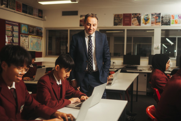 Murat Dizdar, the head of NSW’s 2200 public schools, at Cabramatta High.