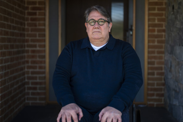Former Australian Foreign Affairs official David Savage at his Canberra home on Monday.