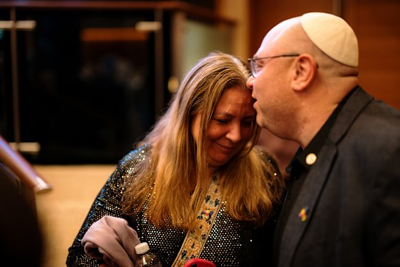 Matilda’s mother during Wednesday night’s commemoration event. 