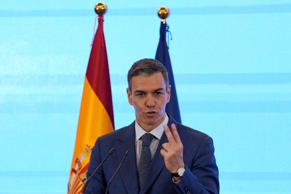 Spanish Prime Minister Pedro Sanchez in Beijing, China, last week.
