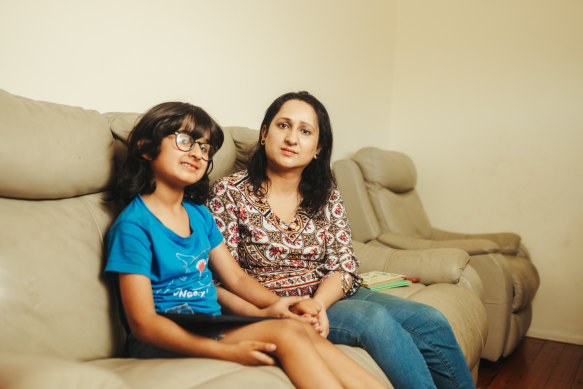 It took more than 18 months for Mariam’s 14-year-old son Raamiz to be seen by a specialist to diagnose him. Her younger son Wadi Hassan (pictured) also has autism, but was diagnosed early and has access to support.