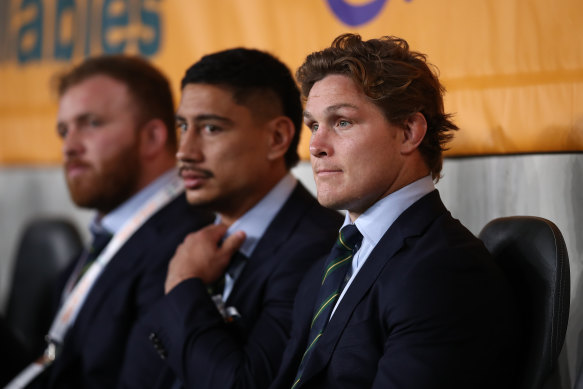 Michael Hooper missed the Test against Argentina with a calf injury.