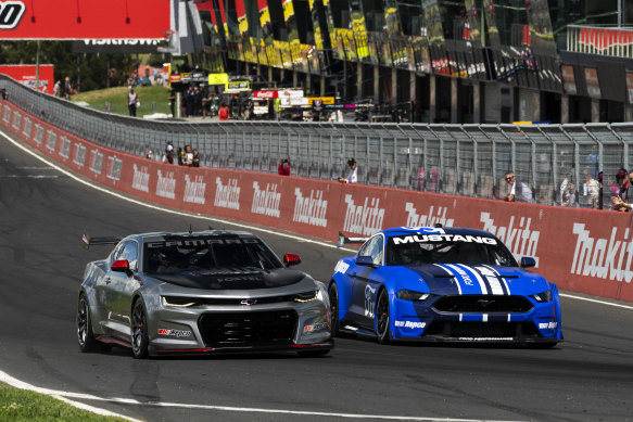 The Gen 3 Ford Mustang GT and Chevrolet Camaro ZL1 were unveiled at Mount Panorama yesterday ahead of their 2022 debut.