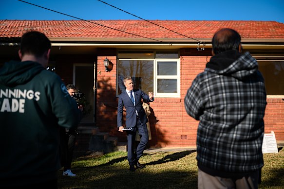 Home-buying hopefuls braved the cold at Saturday’s auction in North Epping.