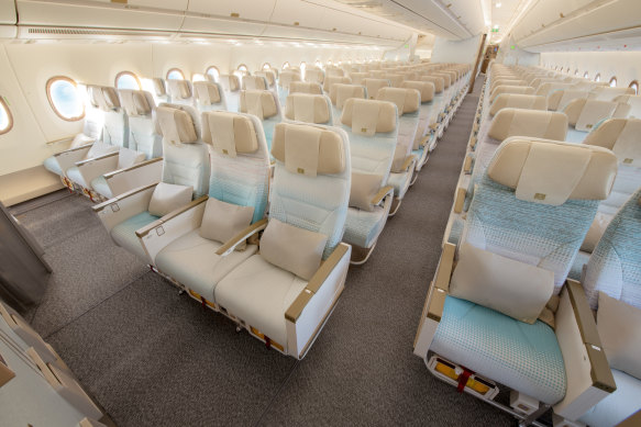 The aircraft will have 259 economy seats.