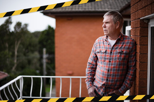 Greg Dayman at his unit in Woolooware. He was thrown off workers' compensation in 2017 when the rules changed.