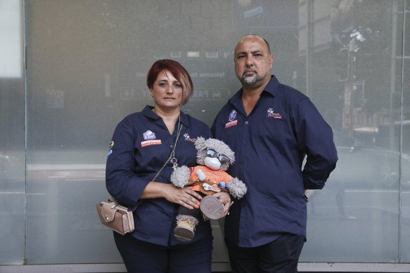 Patrizia and Rob Cassaniti, parents of 18-year-old Christopher Cassaniti, who died in a workplace scaffolding collapse in 2019. 