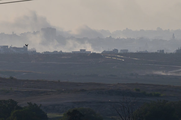 Smoke rises from Gaza as Israel’s strikes resume.