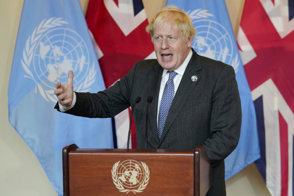 British Prime Minister Boris Johnson is frustrated at the level of commitment given by rich counties to tackling climate change.