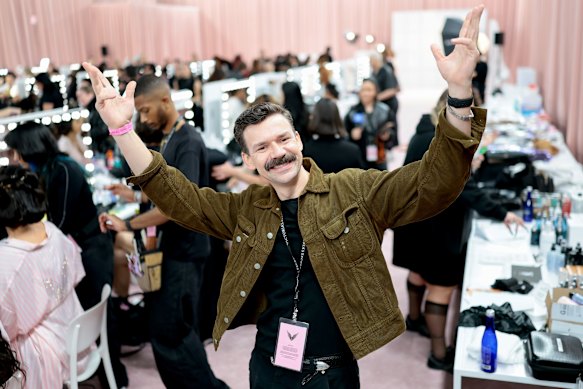 Victoria’s Secret chief creative officer Adam Selman backstage at the brand’s fashion show last year.
