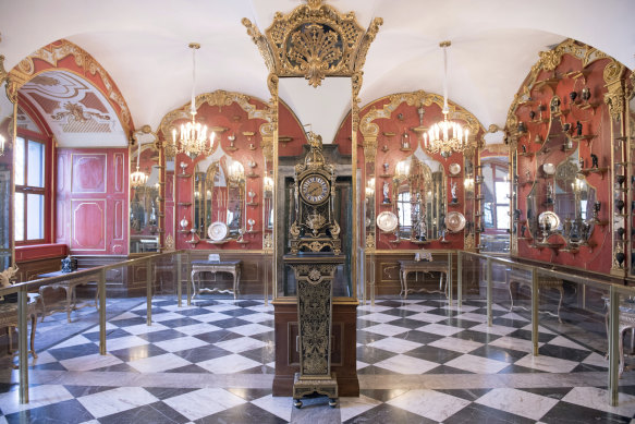 Part of the White Silver Room collection inside Dresden's Green Vault.