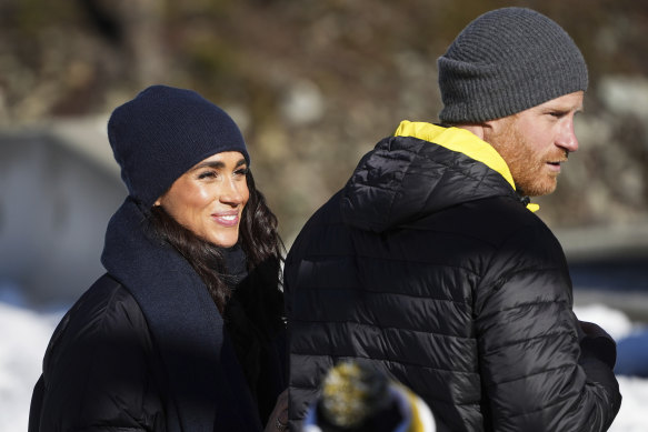 Prince Harry and Meghan attending an Invictus Games training camp, in Whistler, British Columbia.