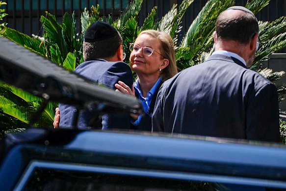 Federal Opposition Leader Sussan Ley at the funeral in Bondi. 