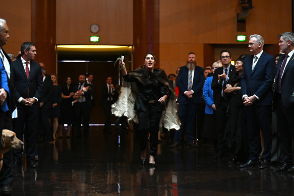 Victorian senator Lidia Thorpe disrupted a reception for the King.