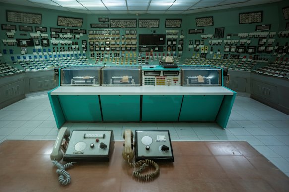 The plant’s control room features state-of-the-art technology – of the 1970s.