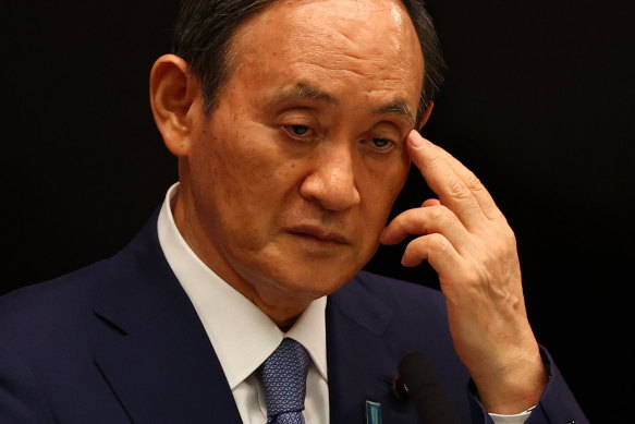 Low ratings: Japanese Prime Minister Yoshihide Suga.