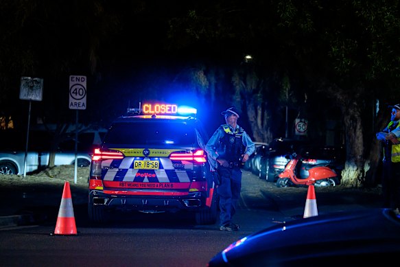 Police established a crime scene at in Chambers Avenue, Bondi.