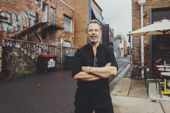 John Stavropoulos outside his Agnes cafe in Meeks Road, Marrickville.