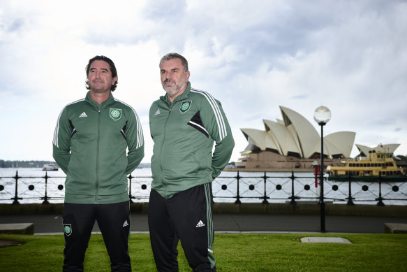 Harry Kewell and Ange Postecoglou worked together for a year and a half at Celtic.