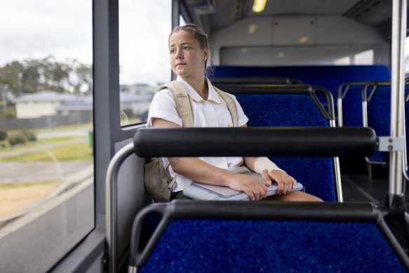Maronay Smuts commutes from the Hunter Valley to Hunter Sports High in Newcastle, where she is part of the school’s specialist rugby union program.