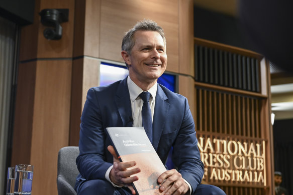 Jason Clare at the National Press Club.