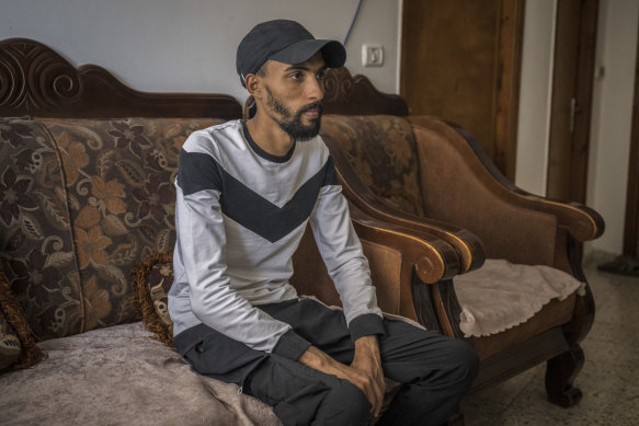 Nasir Damaj at his house in Jenin. He says he was used as a human shield by Israeli soldiers.