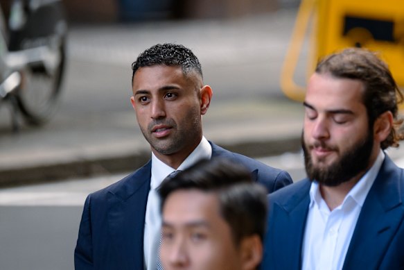 Run Nation Championship co-founder and chief executive Tremaine Fernandez arrives at the NSW Supreme Court on Tuesday.