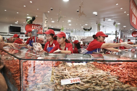 About 130 tonnes of prawns are expected to be sold at the fish markets this Christmas. 