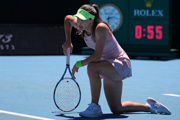 Zeynep Sonmez searches for breath.