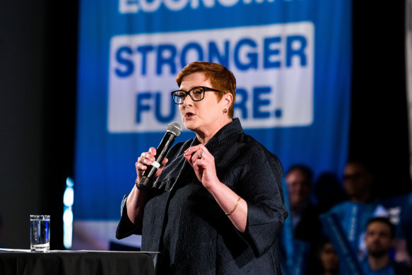 Former foreign minister Marise Payne.