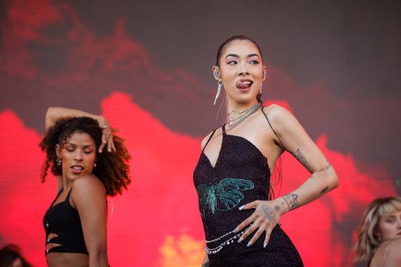 Rina Sawayama performs at the NOS Primavera Sound festival in Porto in June.