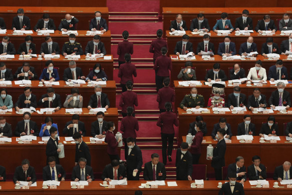 The opening session of China’s National People’s Congress last year.