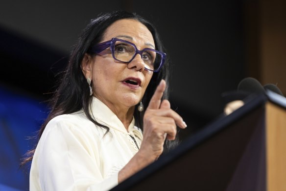 Minister for Indigenous Australians Linda Burney during an address to the National Press Club in Canberra today.