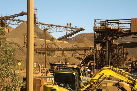 Rio Tinto Tom Price mine site in the Pilbara Region of Western Australia.